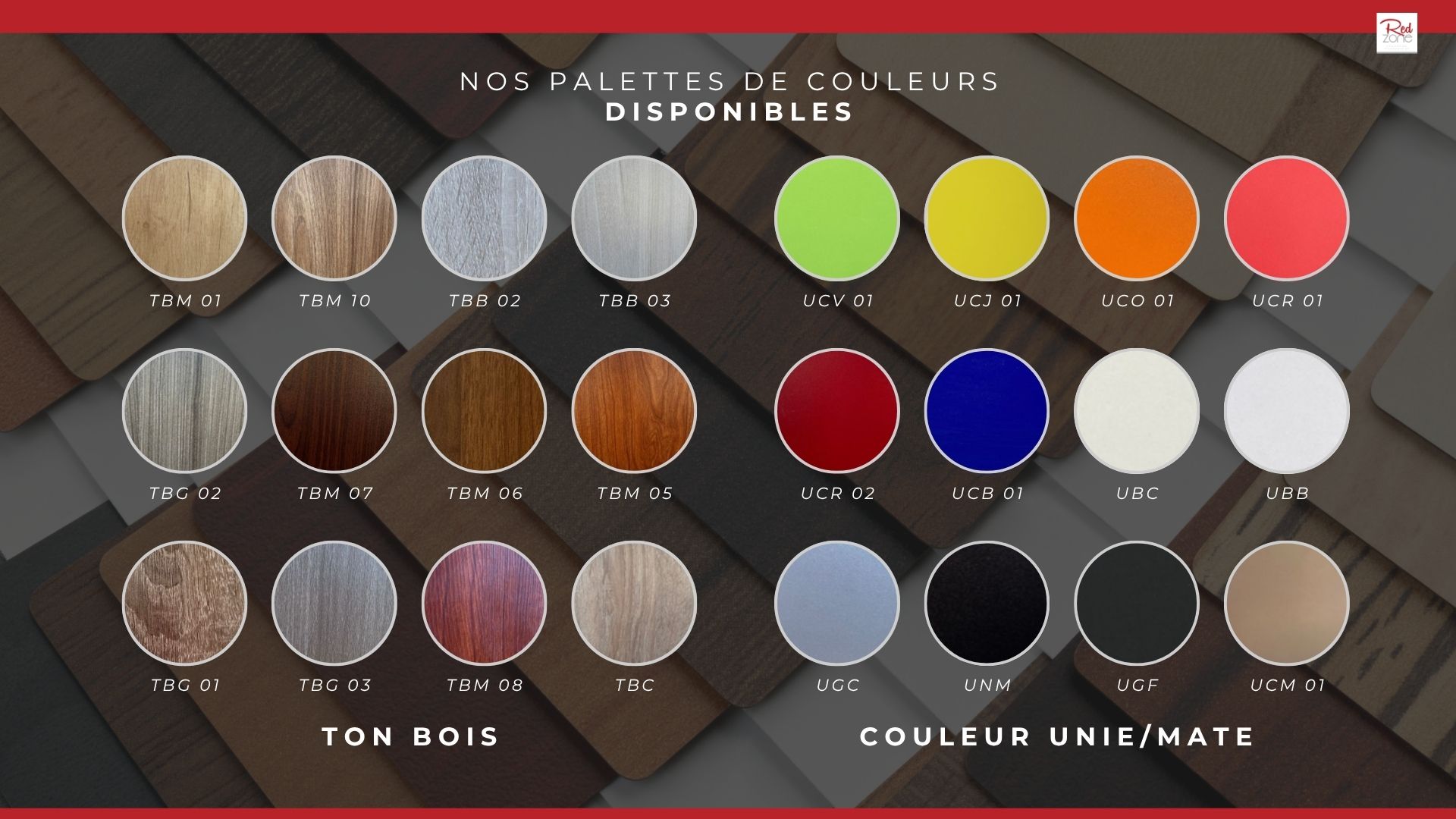 PALETTE COULEUR REDZONE